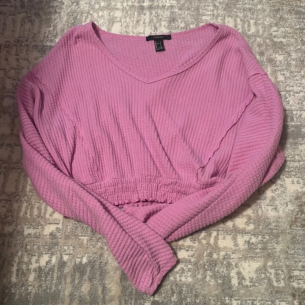 Forever 21 pink cropped sweater